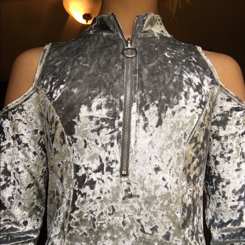 Crushed velvet bodysuit